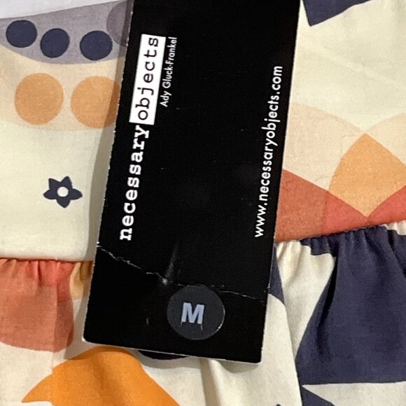 Necessary Object Skirt Womens M Orange Gray Floral Mini Aline Artsy Boho Hippie - Picture 4 of 8